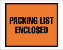 Packing list envelope image